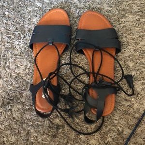 Lace up sandals